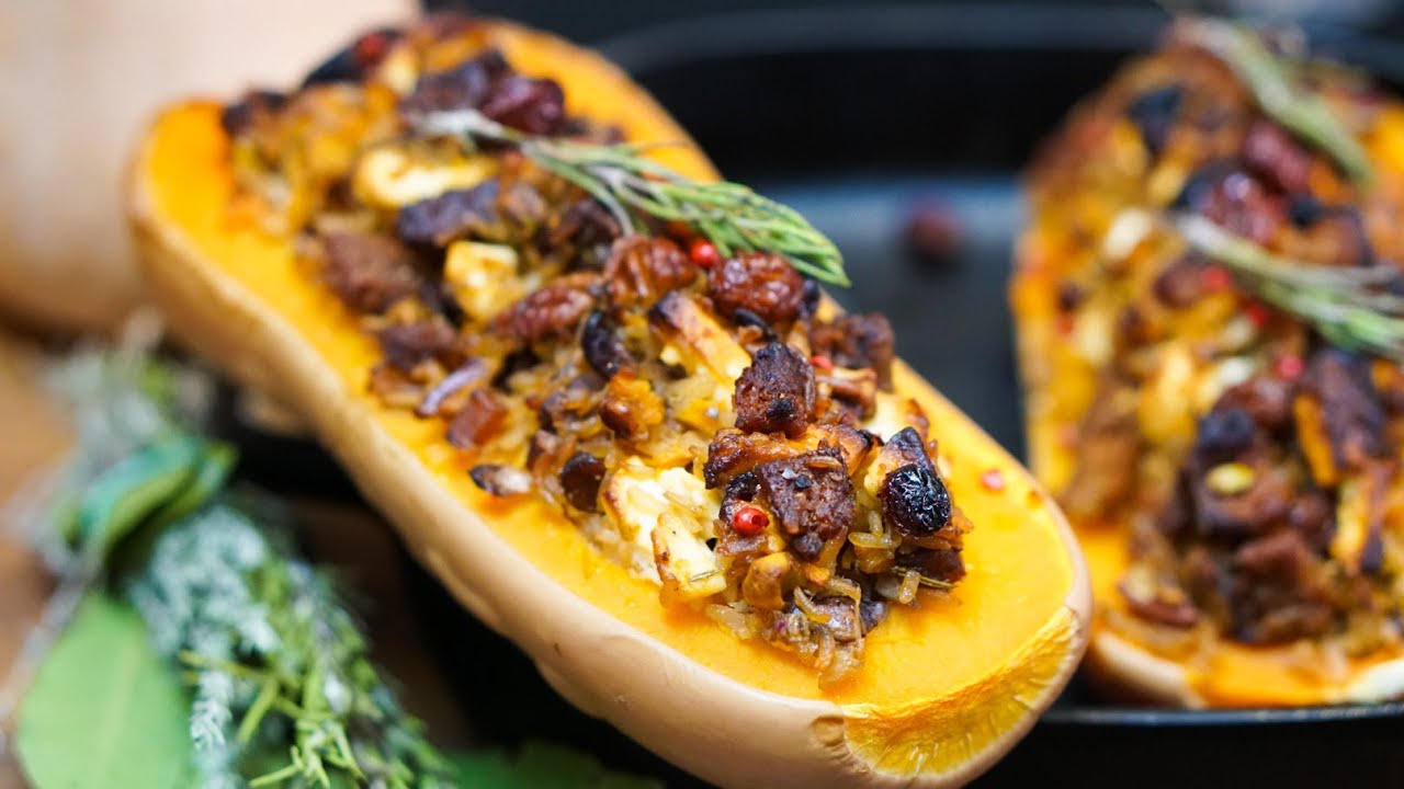 RECETTE COURGE BUTTERNUT FARCIE VEGETARIENNE