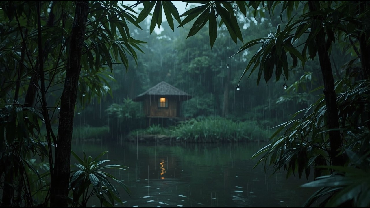 🌧️🌲 Deep Forest Rain & Soft Piano 🎹 | Fall Asleep Fast, Relieve Stress, Calm Your Mind