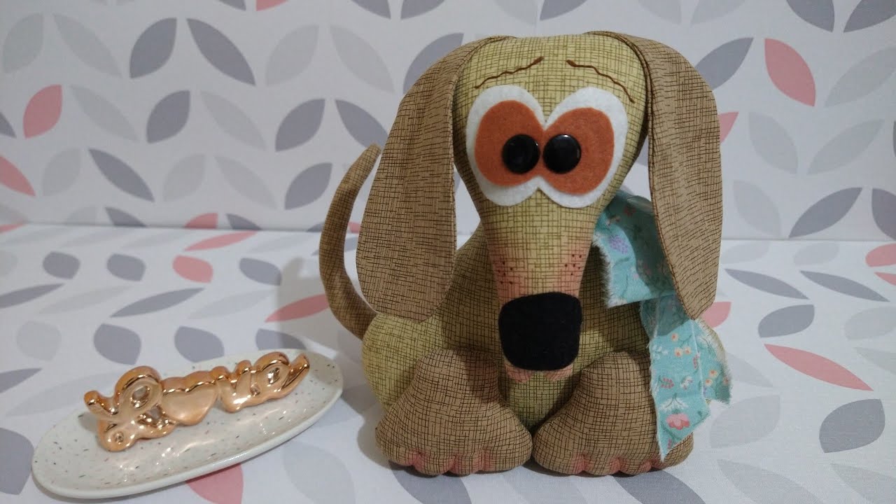 Faça um lindo cachorrinho Basset, peso de porta e decorativo!