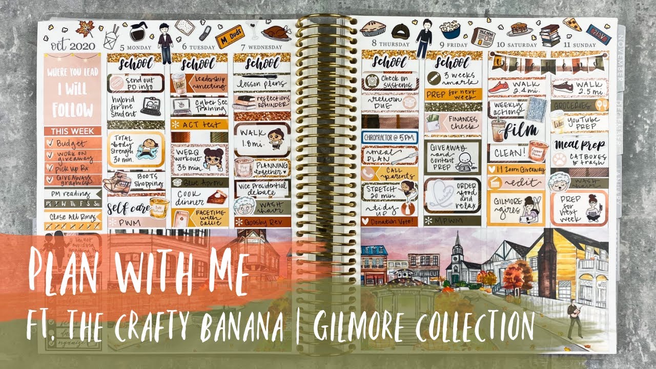 PLAN WITH ME | ft. the crafty banana | GILMORE GIRLS FALL COLLECTION | tattooed teacher plans