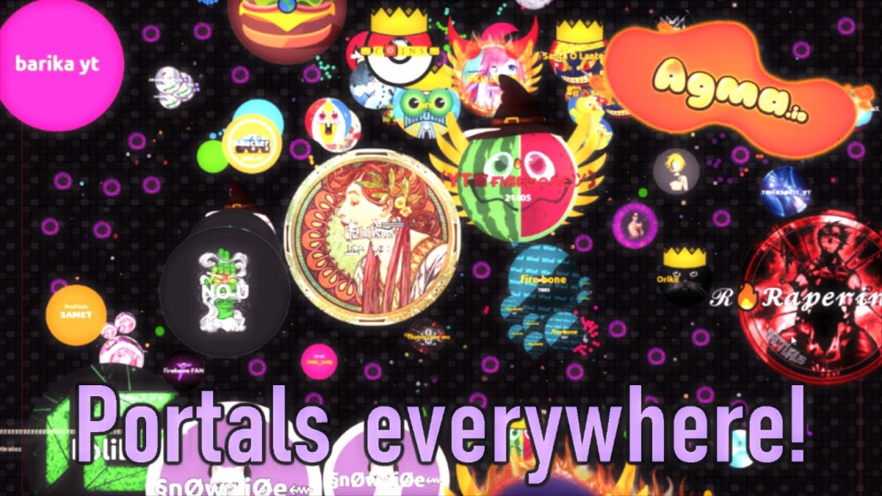 Insane Portal Troll! || What happens if you place 100 Portals in one Agma.io server?