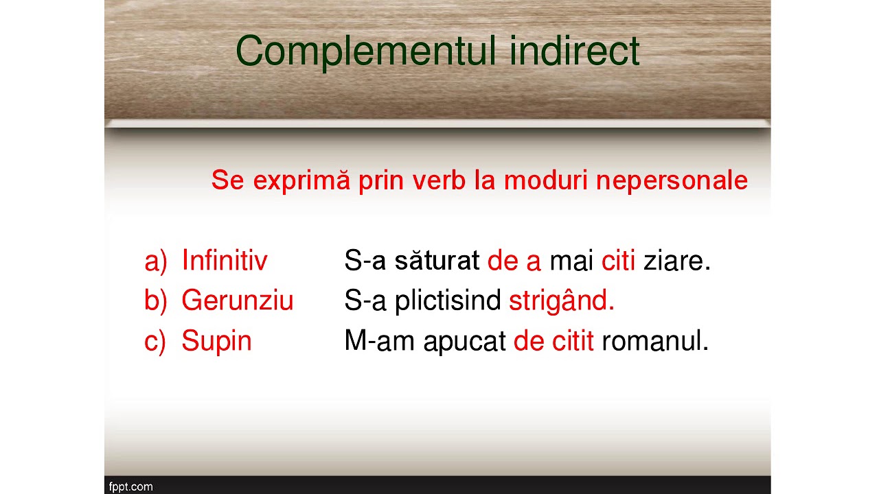 Complementul indirect și propoziția completivă indirectă