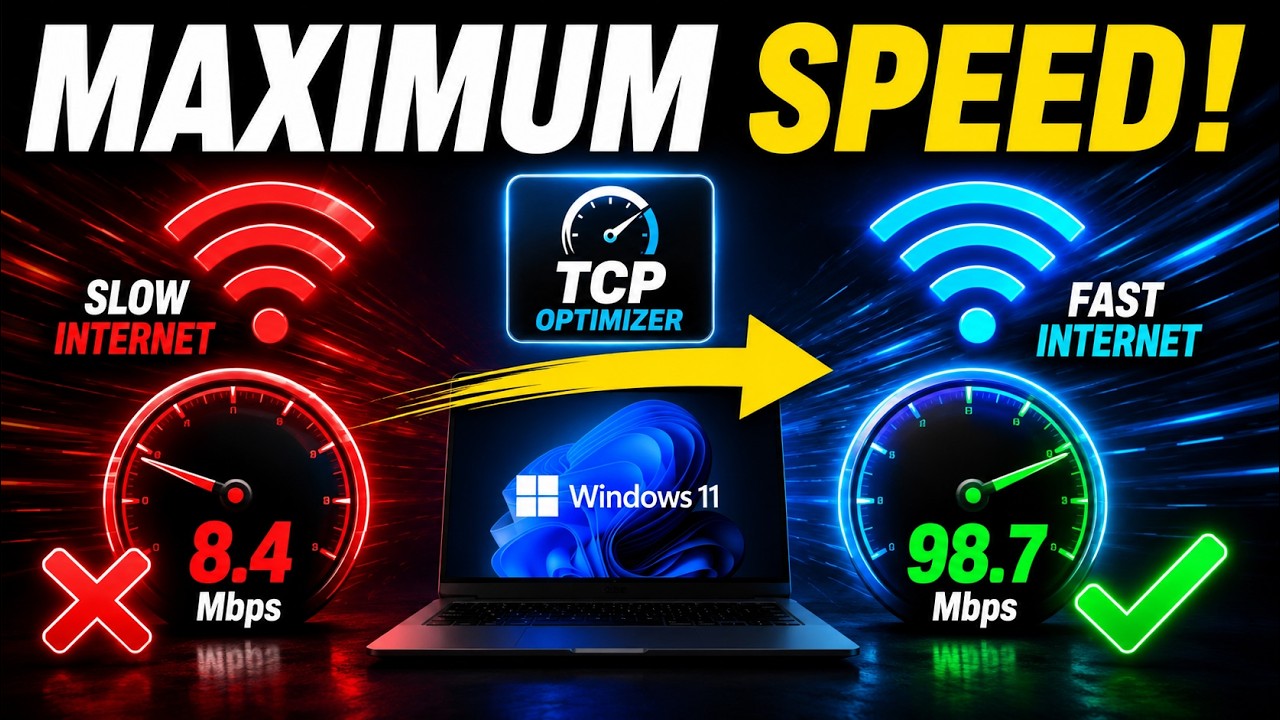 Get FASTER Internet with TCP Optimizer! ⚡ Less Lag & Buffering