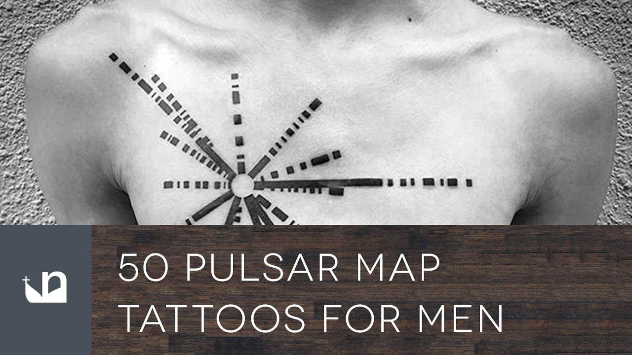 50 Pulsar Map Tattoos For Men