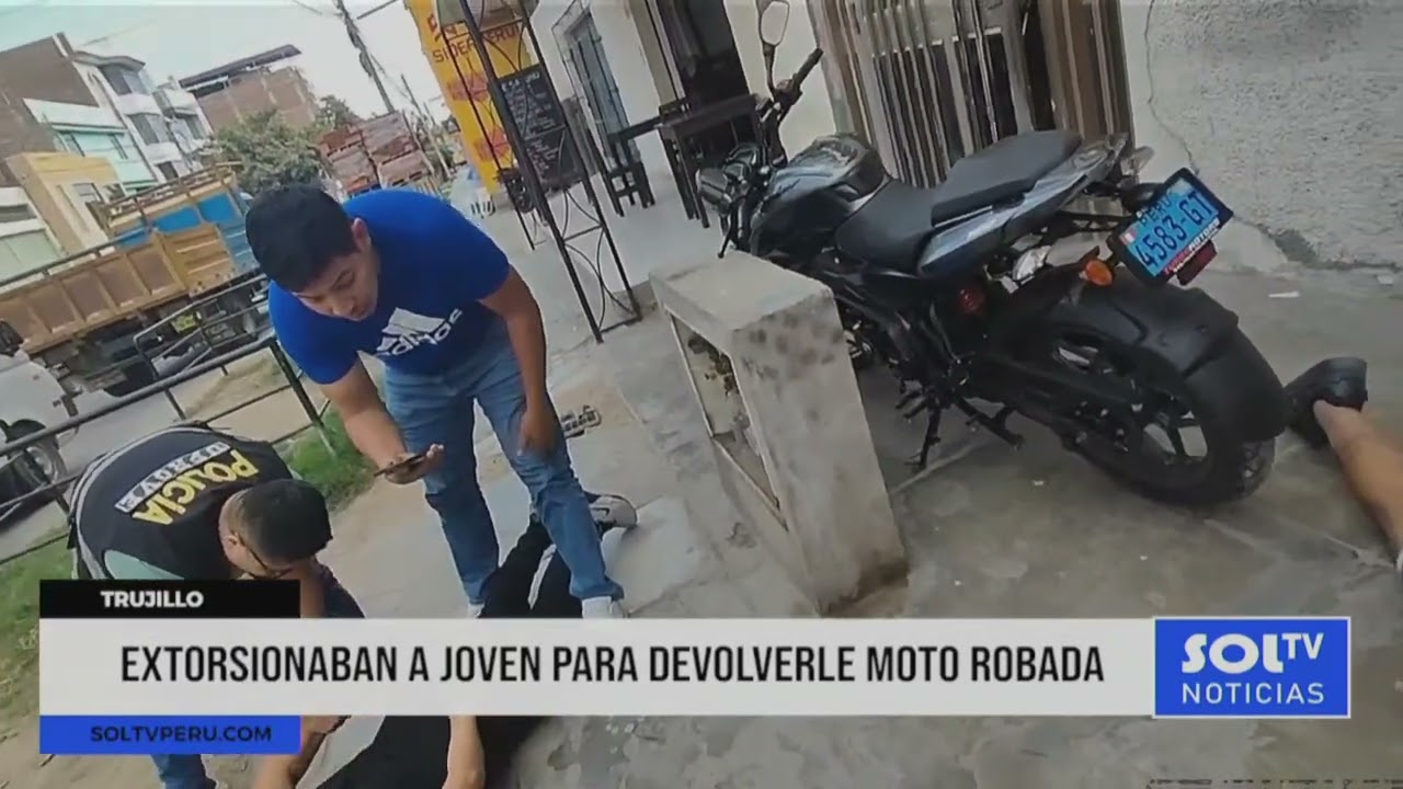 Trujillo: extorsionaban a joven para devolverle moto robada