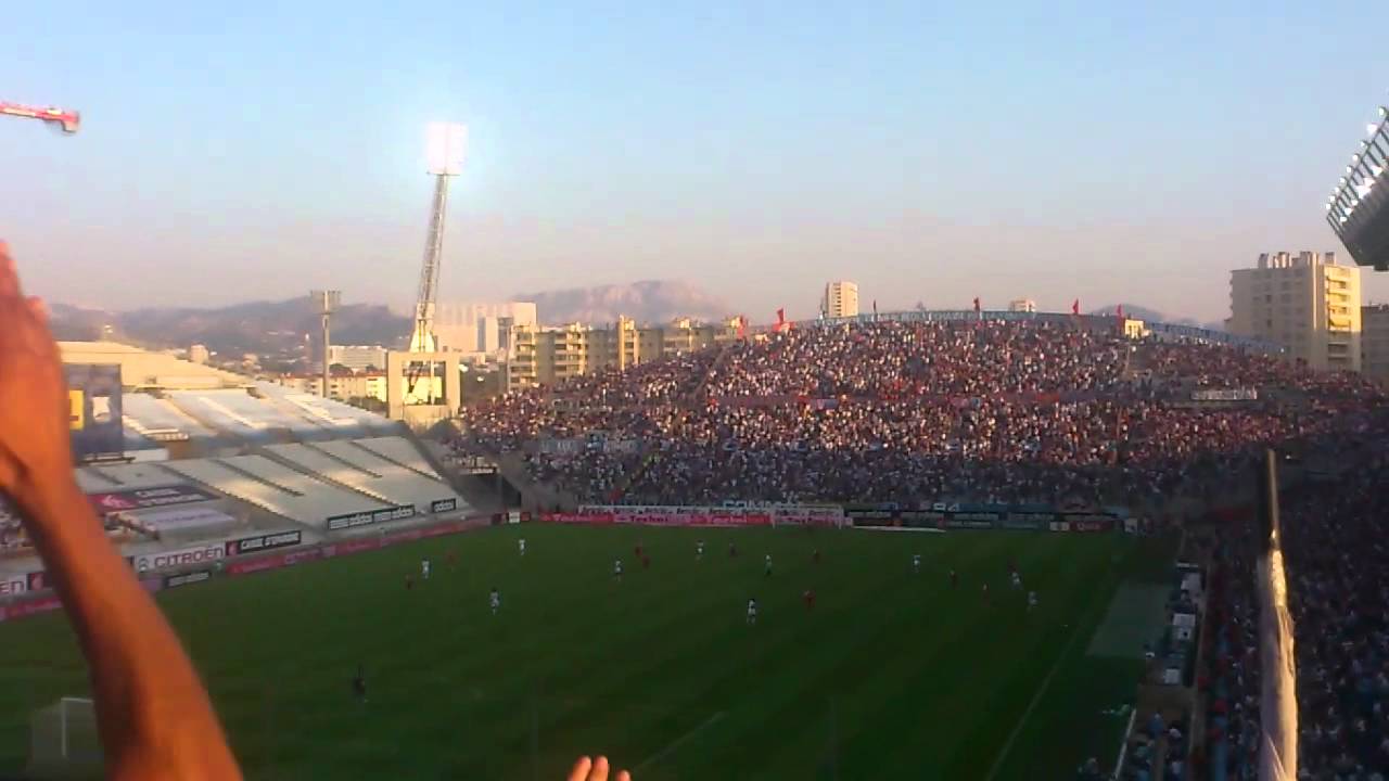 OM vs Brest 1-1 02/10/11 Fanatics chant Depe