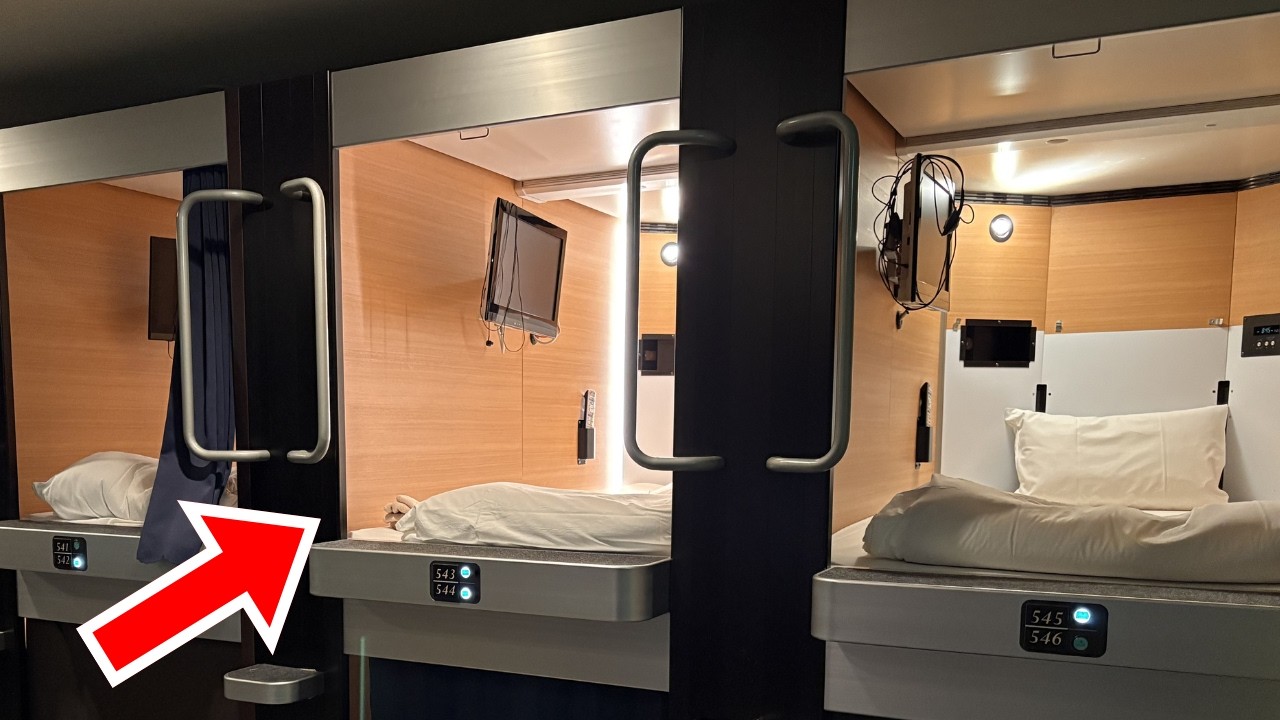 Проживание в капсульном отеле deluxe 😴Экстремальная сауна 100°C в Токио 🔥