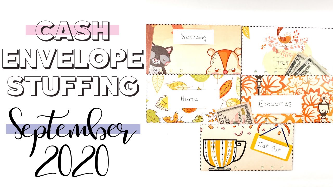 September CASH ENVELOPE STUFFING 2020 | Naturally Lizzie