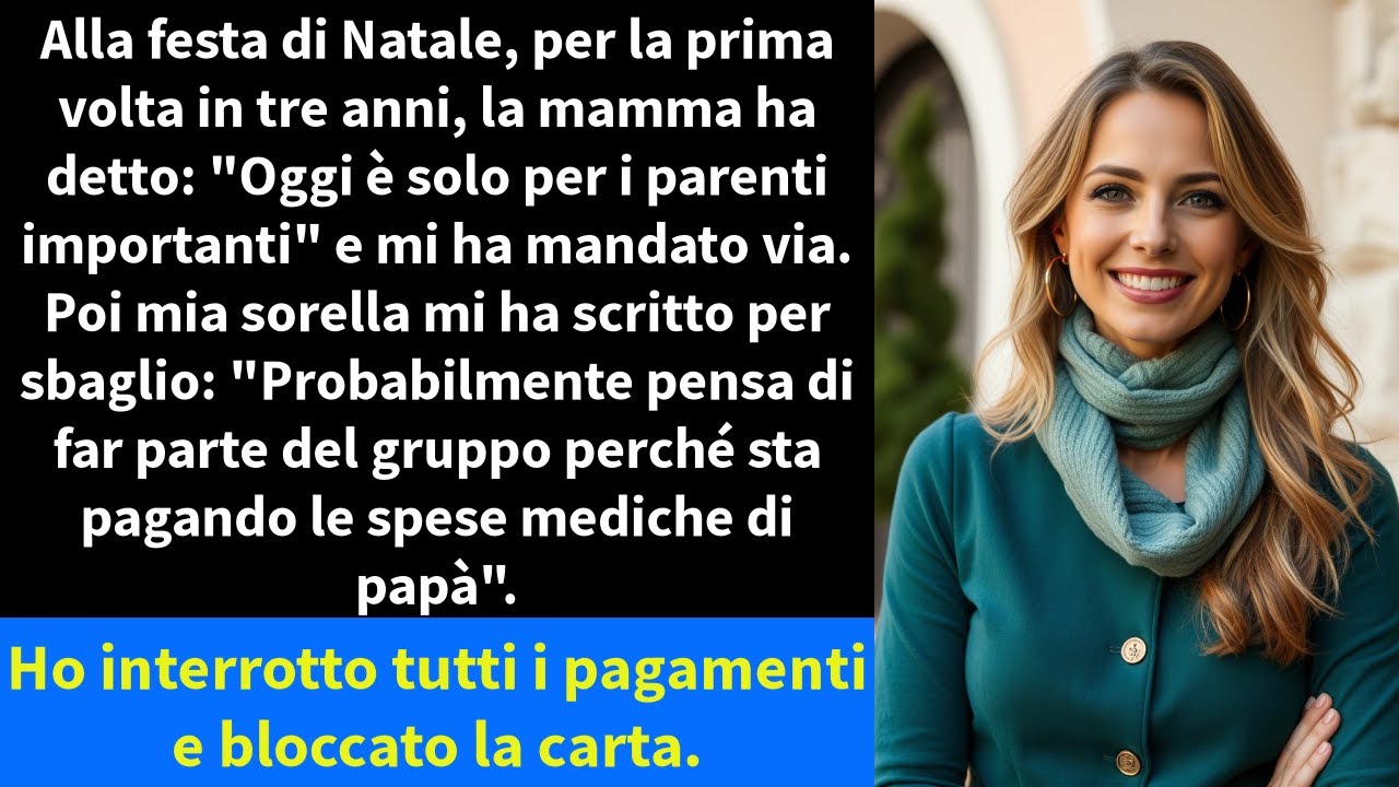 Alla festa di Natale, per la prima volta in tre anni, la mamma ha detto: