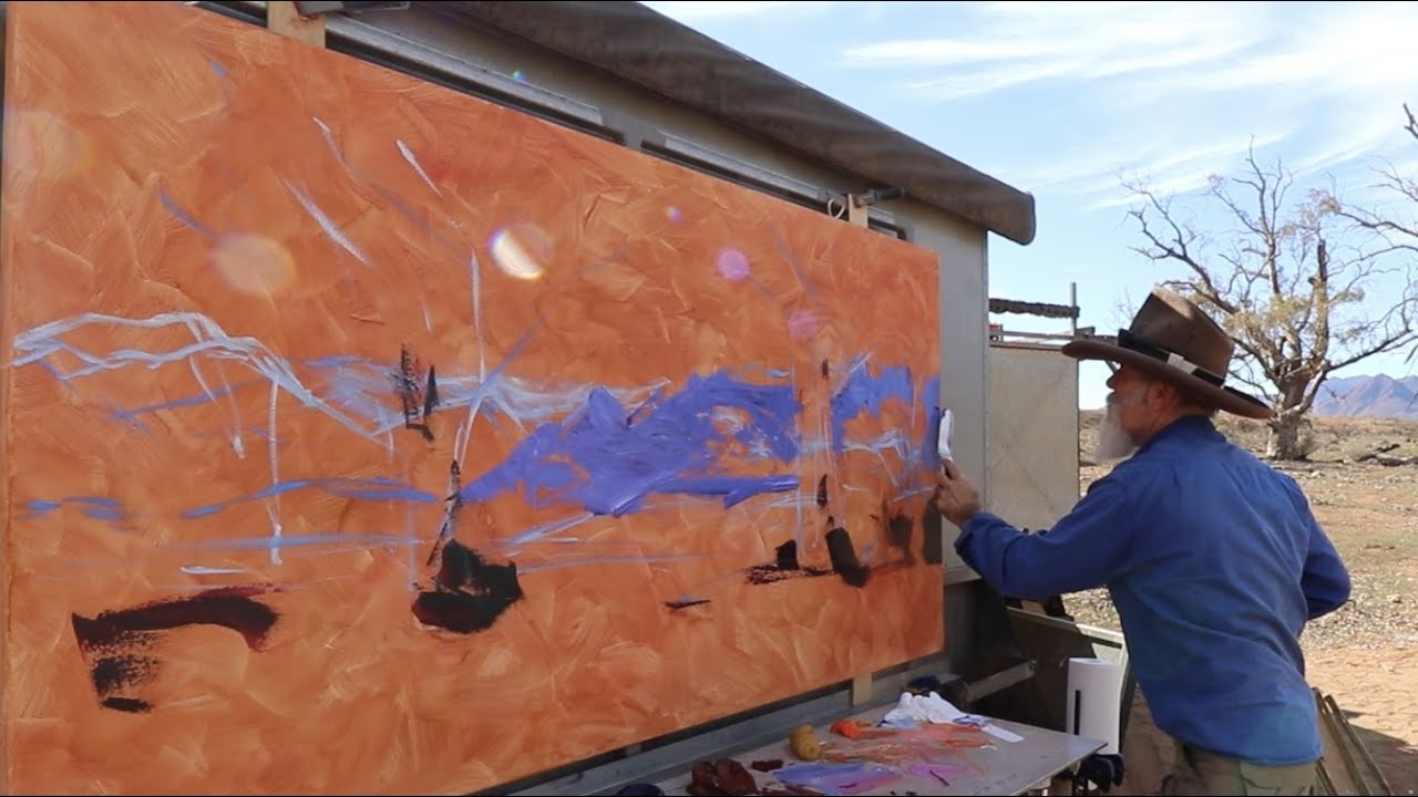 BIG OUTDOOR - OUTBACK OIL PAINTING / Wilpena Pound from Merna Mora, Flinders Ranges. Plein Air Trip!