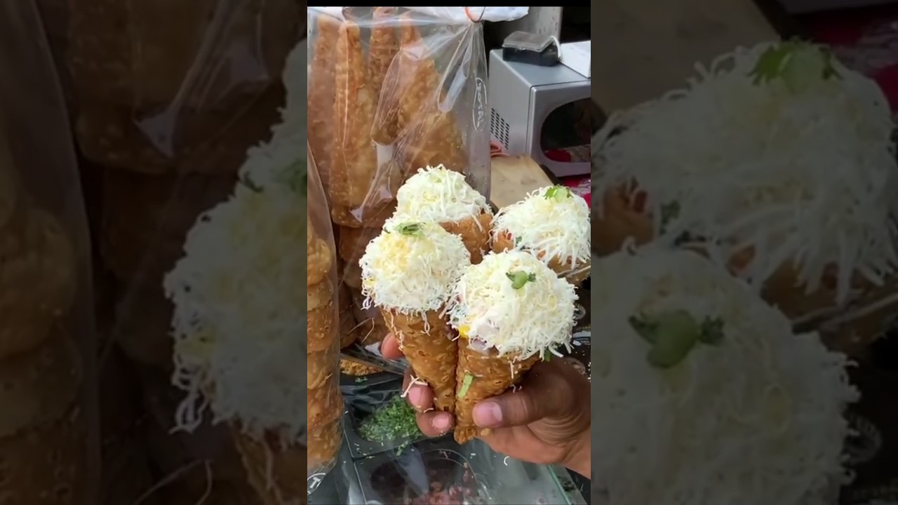 Unique Cheese Cone Chaat #shorts #youtubeshorts #viral #viralvideo