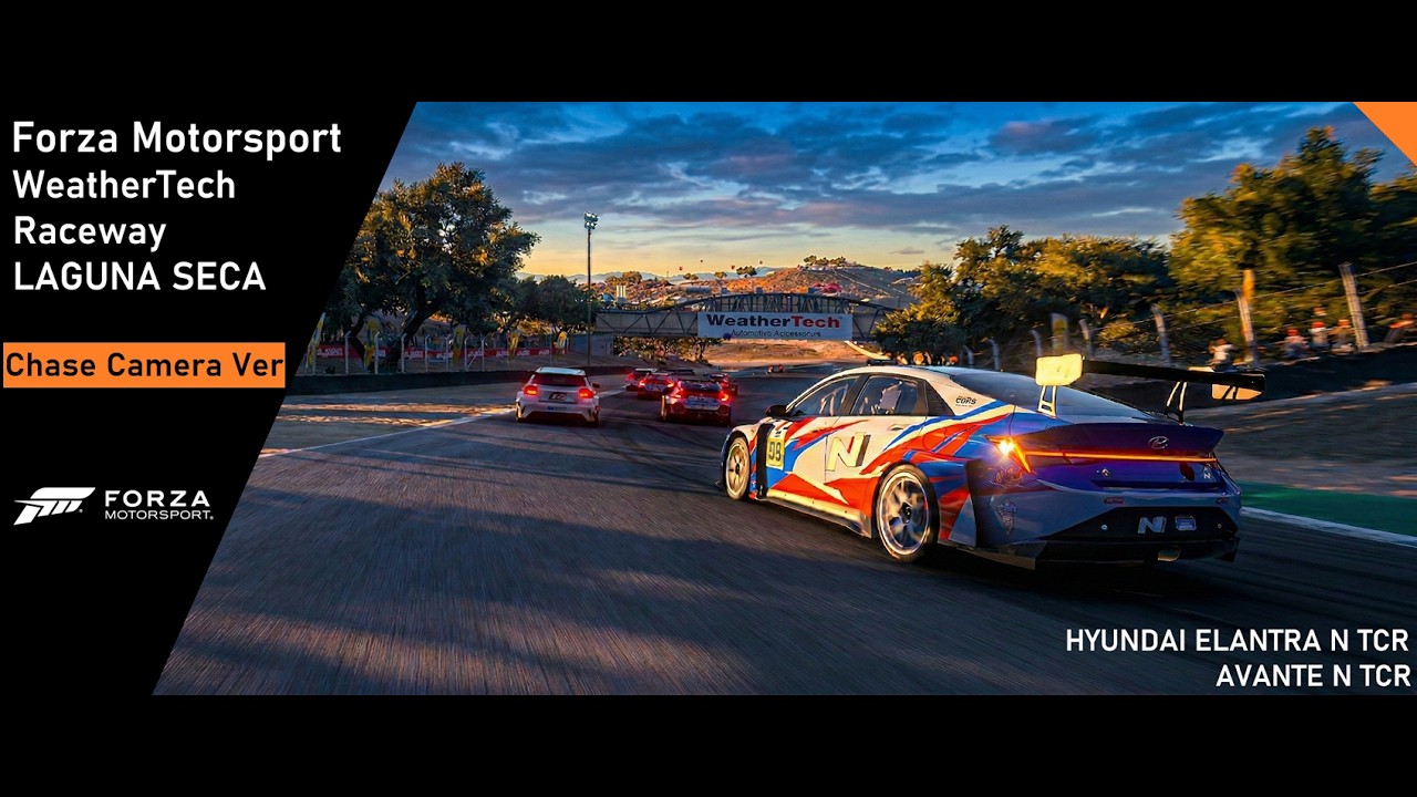 아반떼N TCR 서킷 도전기 #4 (3인칭 시점) - 라구나 세카 | Forza Motorsport