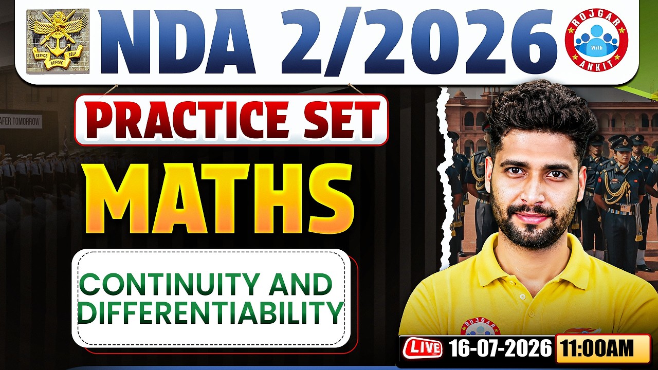 NDA Maths: Continuity and Differentiability | NDA Maths Practice Set - 04 | Maths For NDA 2 2026