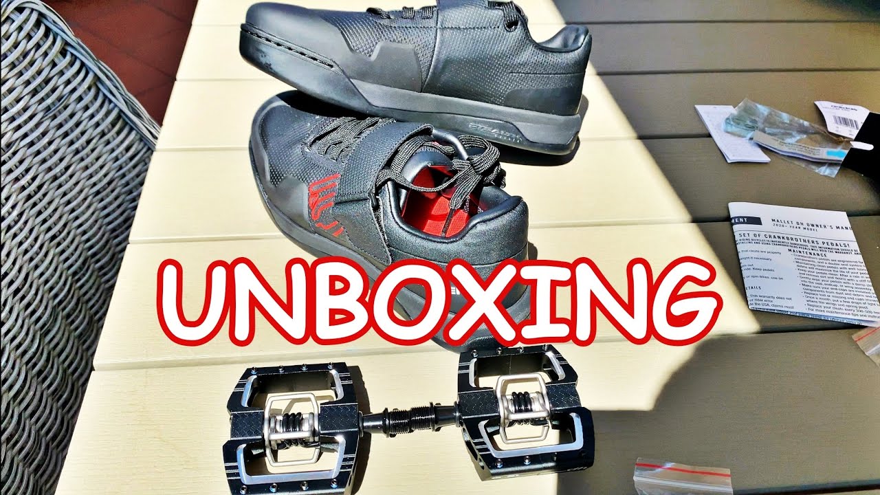 UNBOXING CRANKBROTHERS MALLET DH E FIVE TEN HELLCAT PRO || Voglio farmi del male