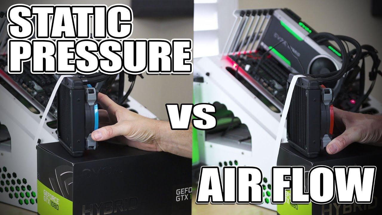 I compared static pressure fan vs airflow fan on a radiator... here is what happened