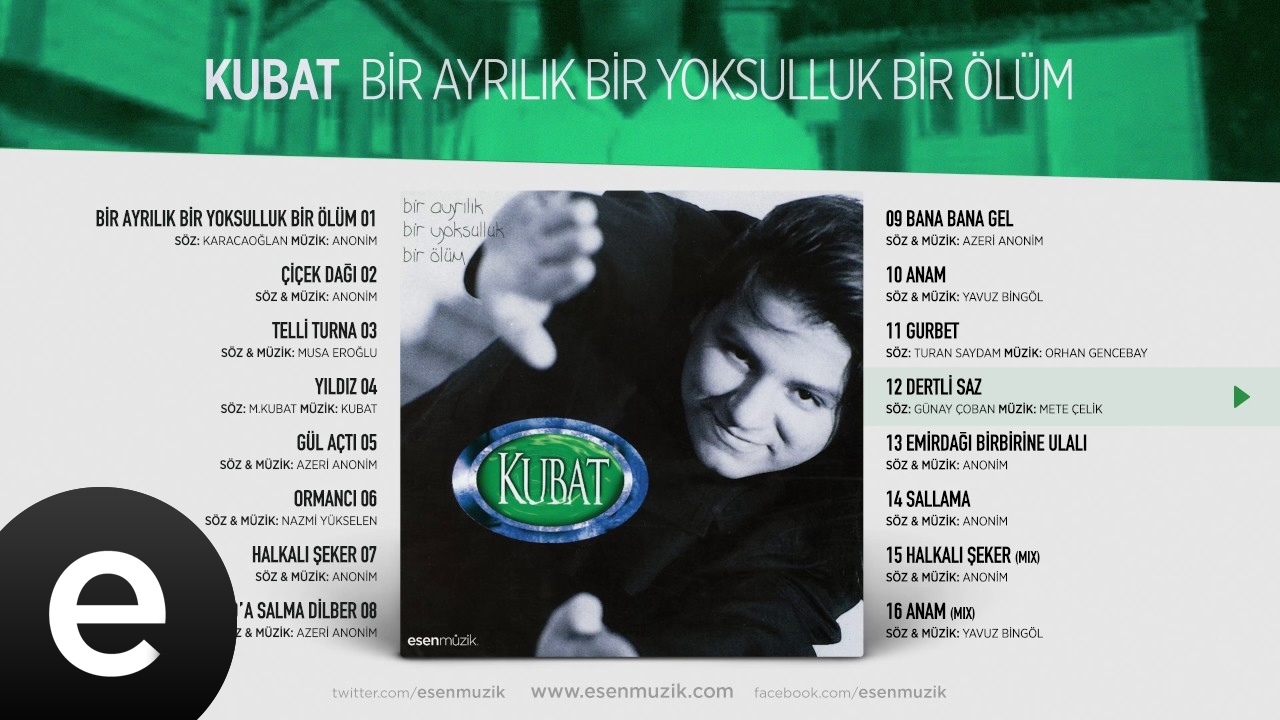 Dertli Saz (Kubat) Official Audio #dertlisaz #kubat - Esen M&uuml;zik