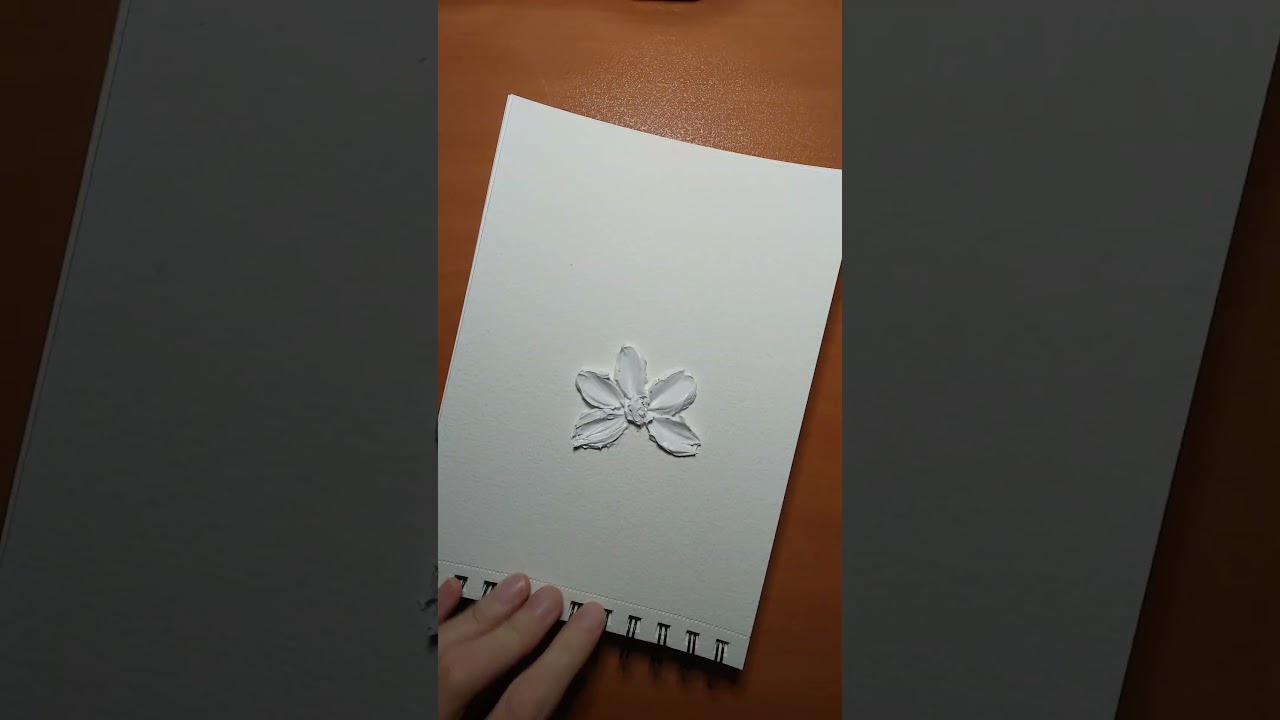 Rölyef pasta ile basit çiçek yapımı | Relief paste sculpture art