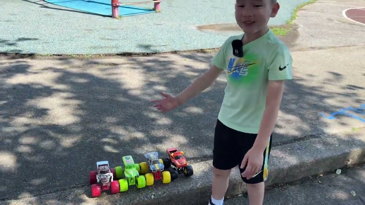 MONSTER TRUCKS PLAY AT THE PARK 🛝 Series 35 and Series 25 Monster Trucks