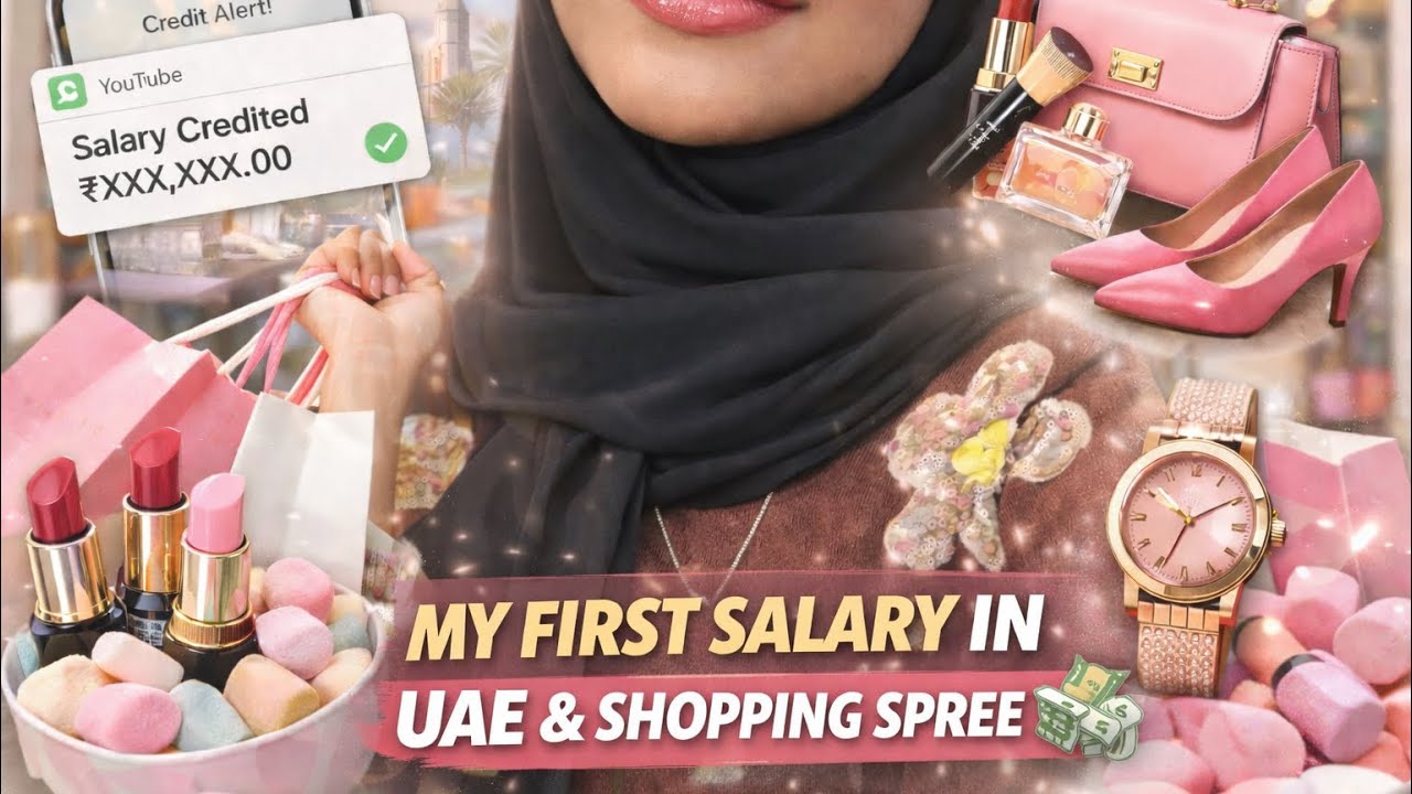 “FIRST UAE SALARY = SHOPPING SPREE OF DREAMS 😱🛍️”