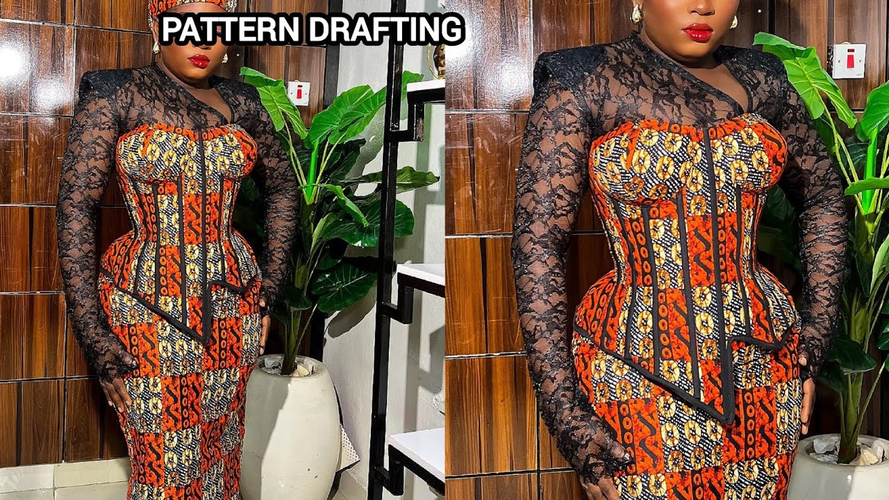 LET US DRAFT : Asymmetrical Design CORSET BLOUSE With Shoulder Pad Pattern