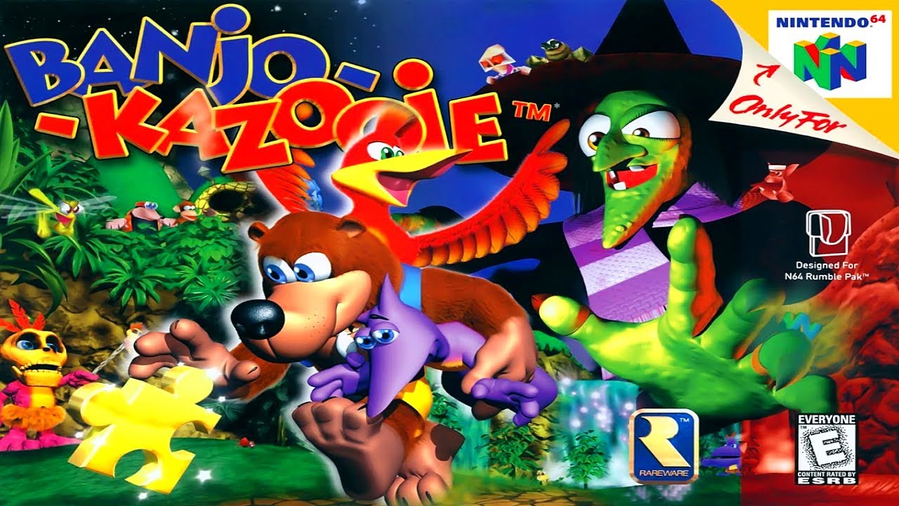 Banjo Kazooie - N64 - Nintendo 64 - Longplay - Gameplay - Full Game - Completo - Retro - HD 2k 1080p