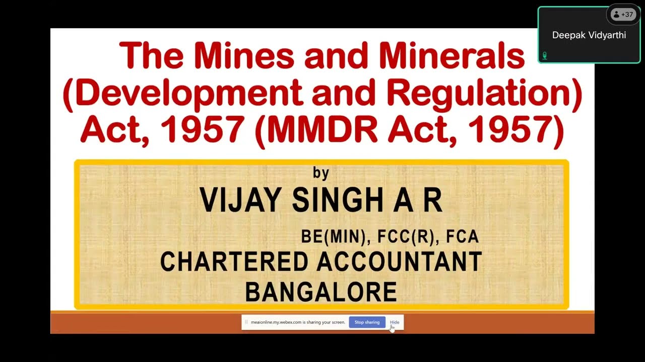 MMDR Act 1957 (MPDP - V)