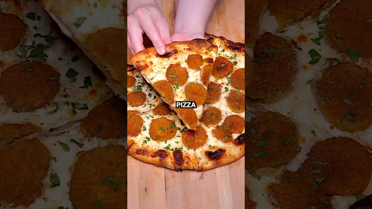 Fried Pickle Pizza Again 🍕🥴#shorts