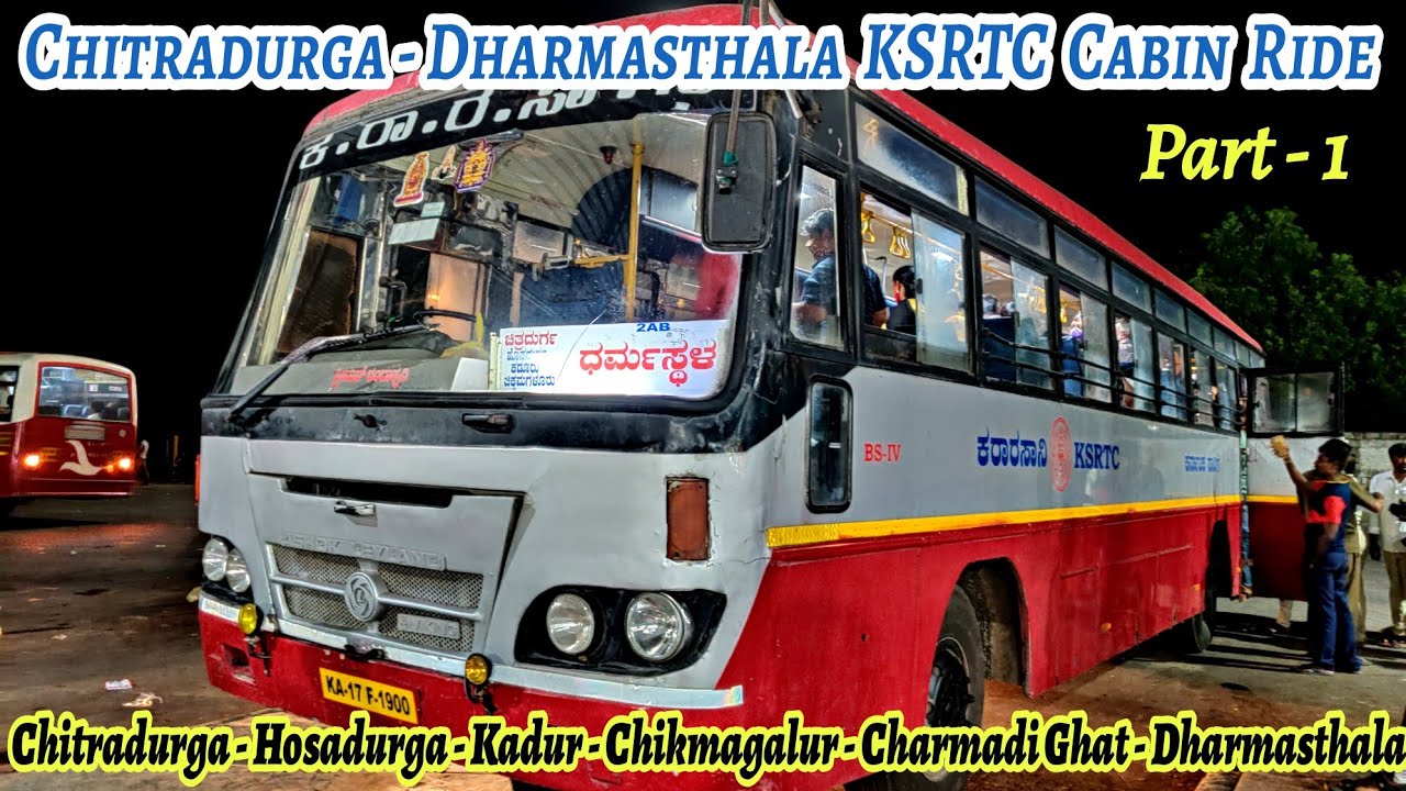 Chitradurga - Dharmasthala KSRTC Bus Cabin Ride | Huge Passengers travelling to Dharmasthala
