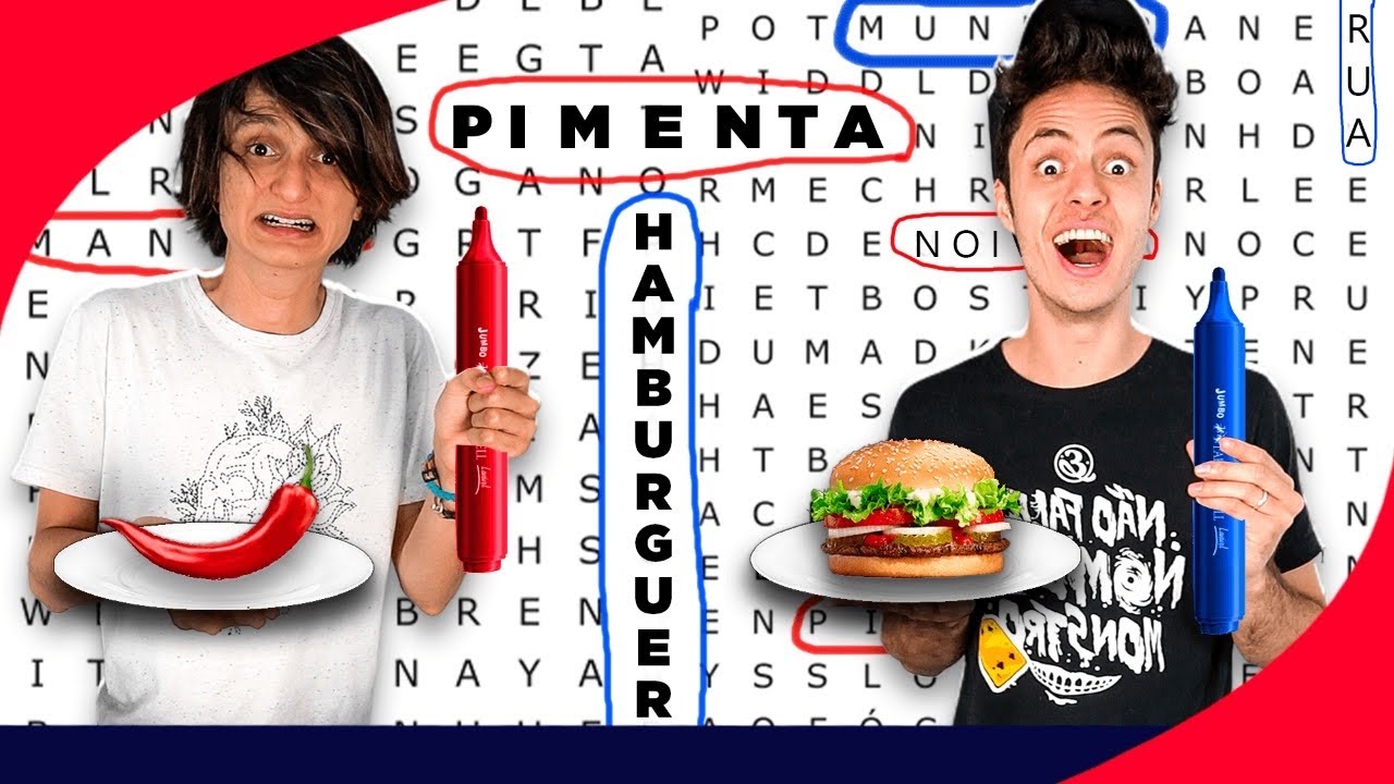 CAÇA-PALAVRAS DE COMIDAS - Desafio