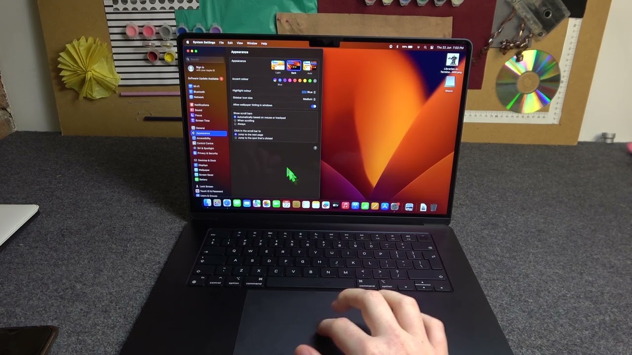 Как прокрутить вниз на Macbook Air M2 2023