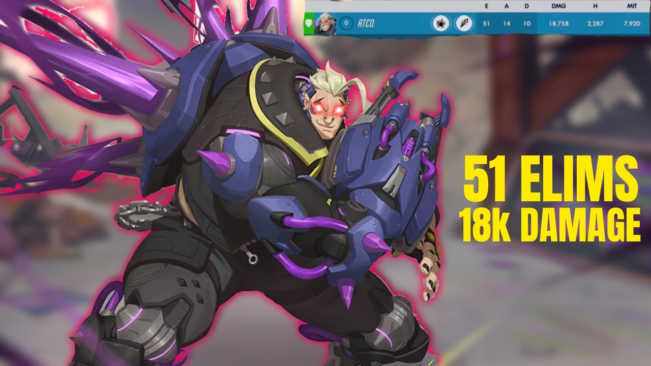 Hazard is BROKEN! 51 Elims ranked gameplay Overwatch 2