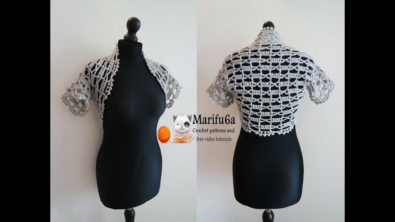 How to crochet easy bolero for beginners from one ball