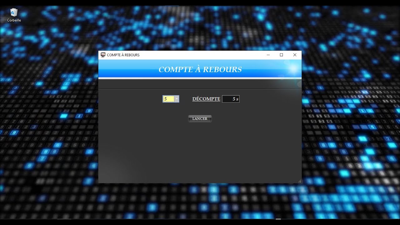WINDEV : COMPTE A REBOURS