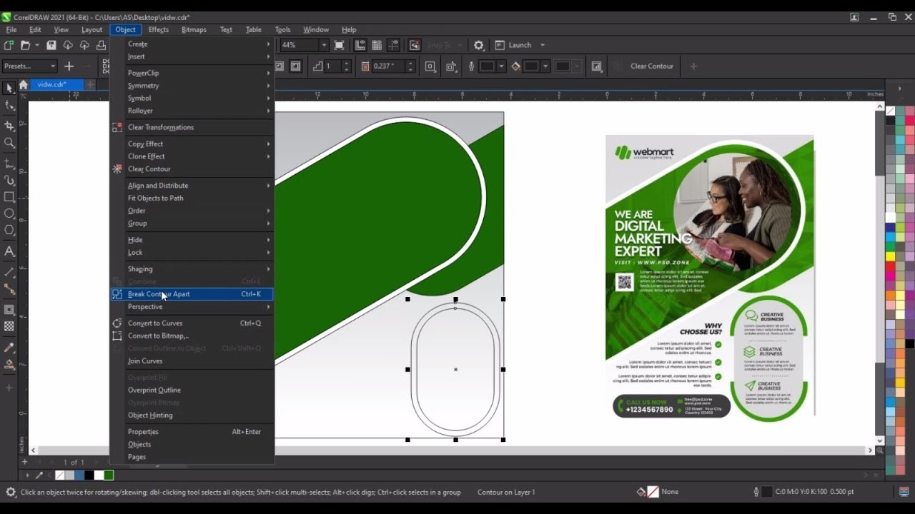 Как создать шаблон дизайна корпоративного флаера с помощью Coreldraw