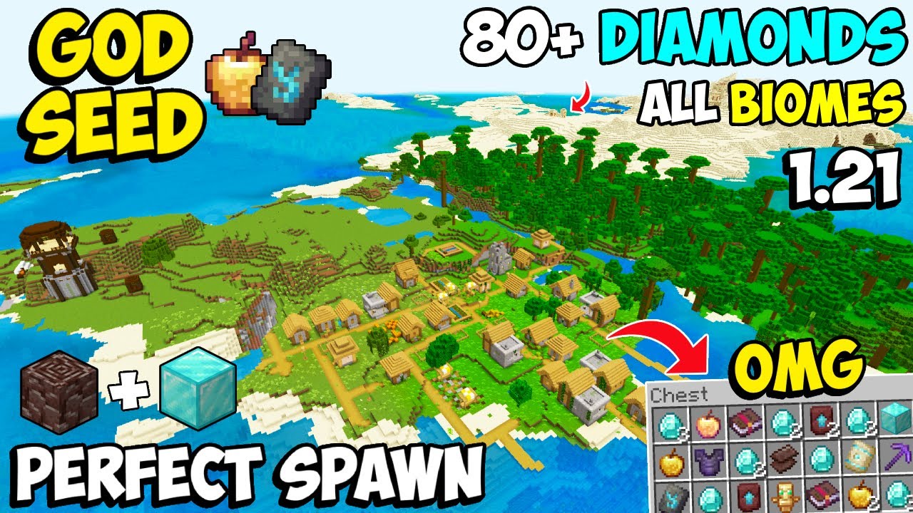 🔥 Ultimate [God Seed] For Minecraft 1.21 Bedrock & PE | 5 Blacksmith Village Seed Bedrock 1.21.114