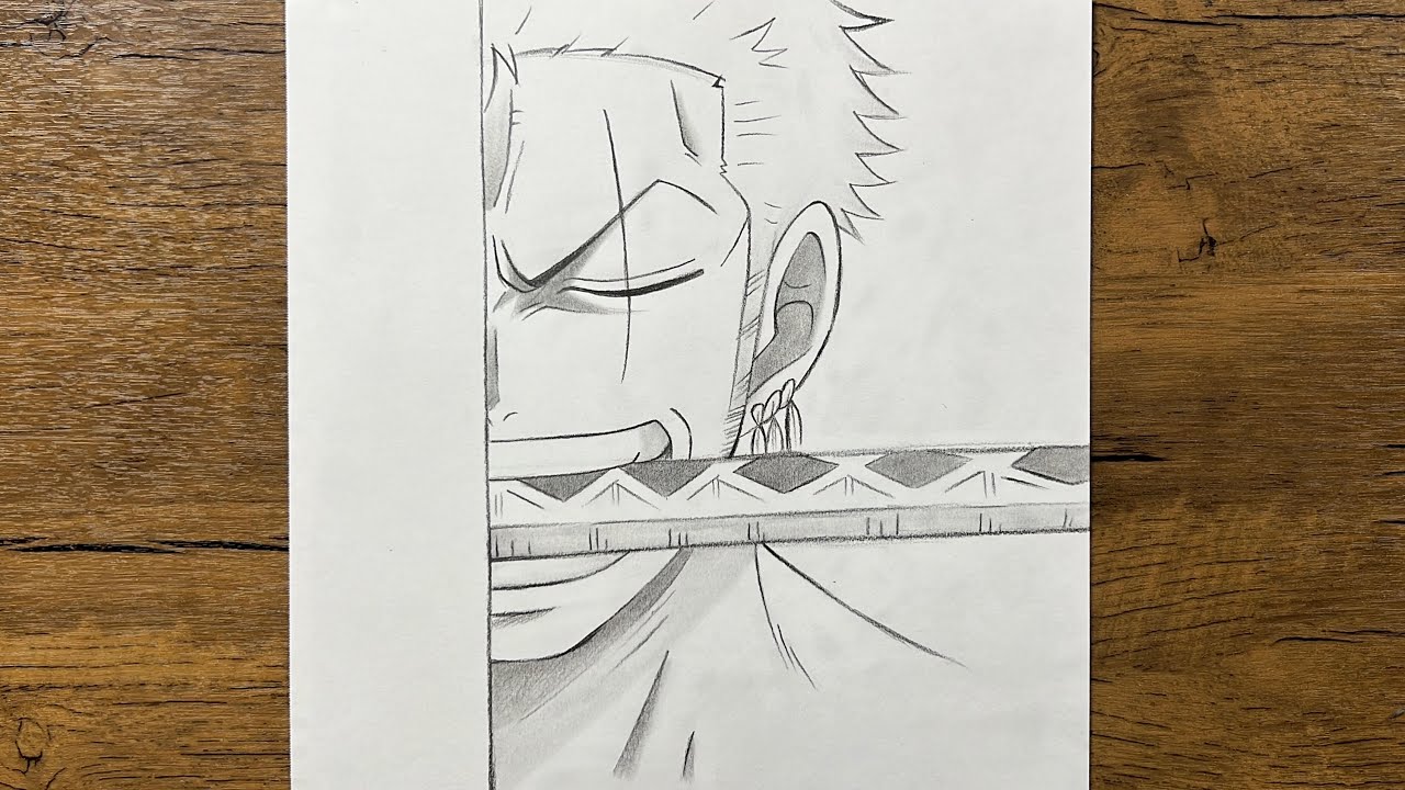 How to Draw Zoro – One Piece 🔥 Step-by-Step Anime Drawing Tutorial