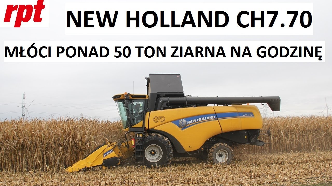 New Holland CH7.70 w pszenicy i kukurydzy na ziarno