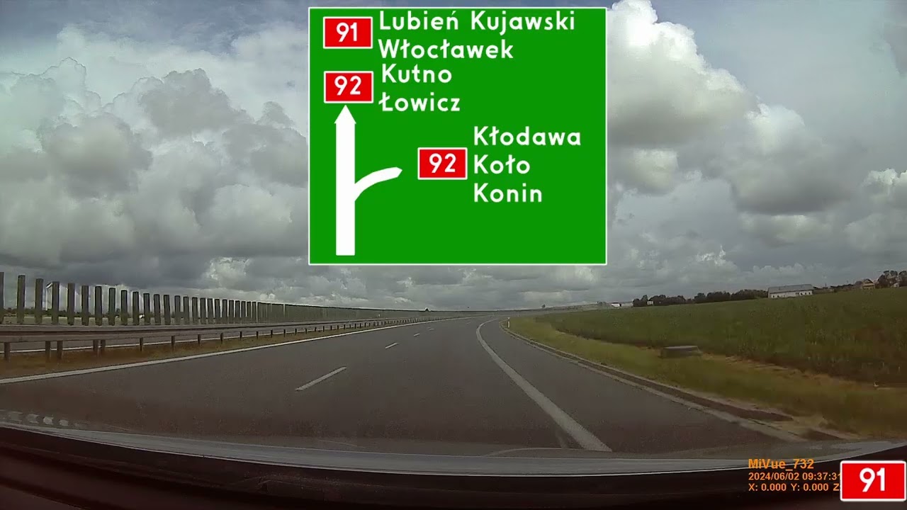 DK91: Łęczyca - Kowal (A1)