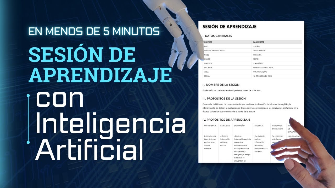 Genera una Sesión de Aprendizaje con IA  en Menos de 5 minutos Usando Este PROMPT