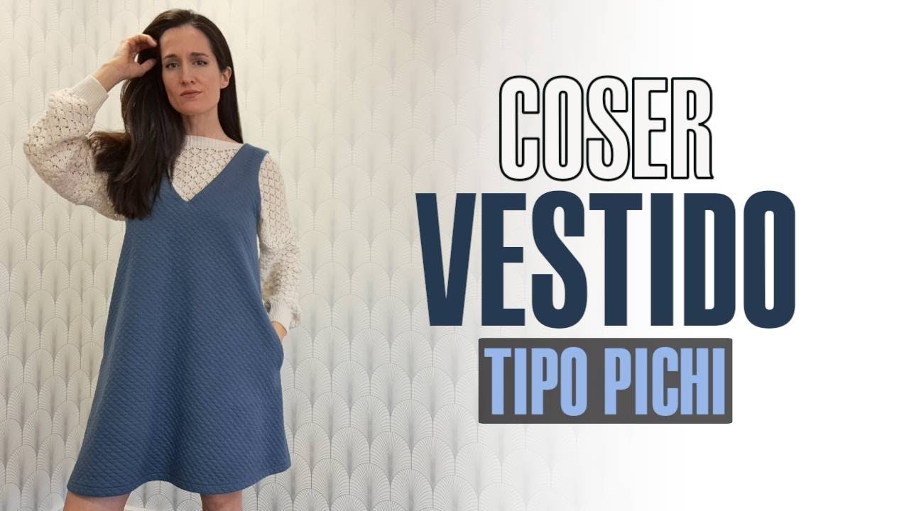 Tutorial VESTIDO tipo PICHI con forro y bolsillos | Cómo hacer vestido #curso #costura #vestido #diy