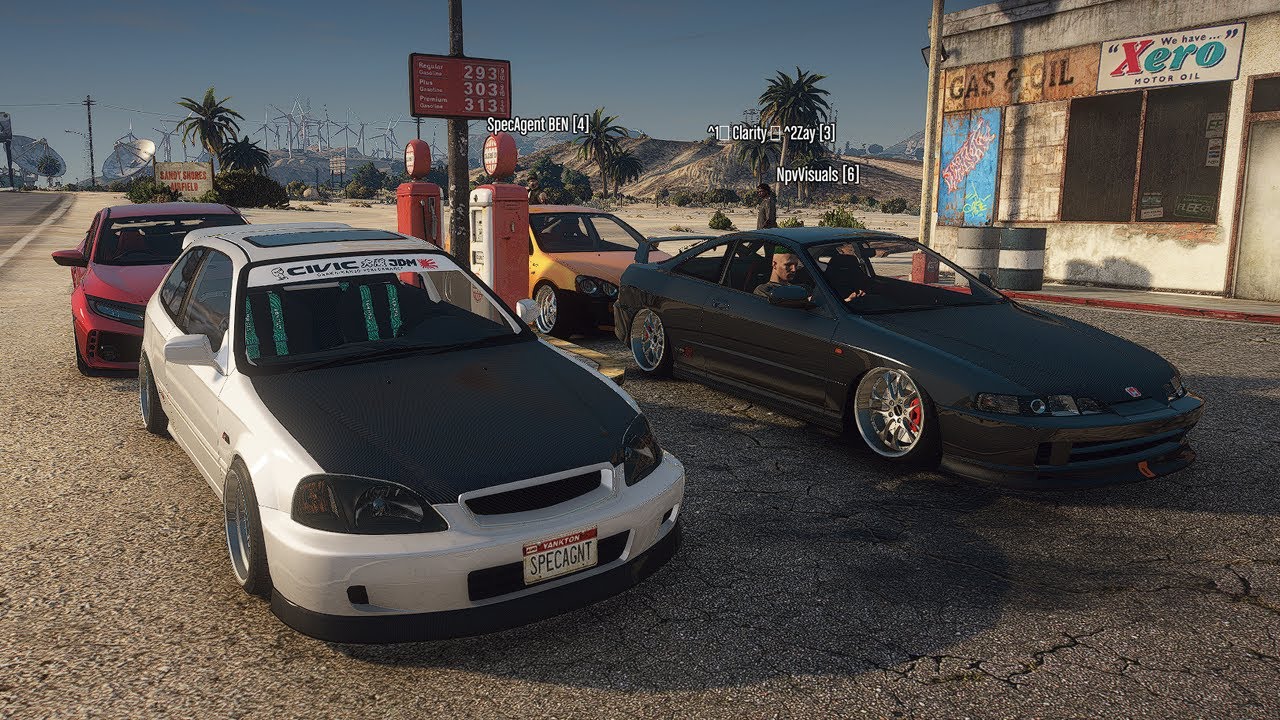 GTA 5 FiveM | JDM/Honda Squad Vibin - Street Racing, Cops, Crashes, + w/ EK9, EF9, DC5, DC2, FK8, +