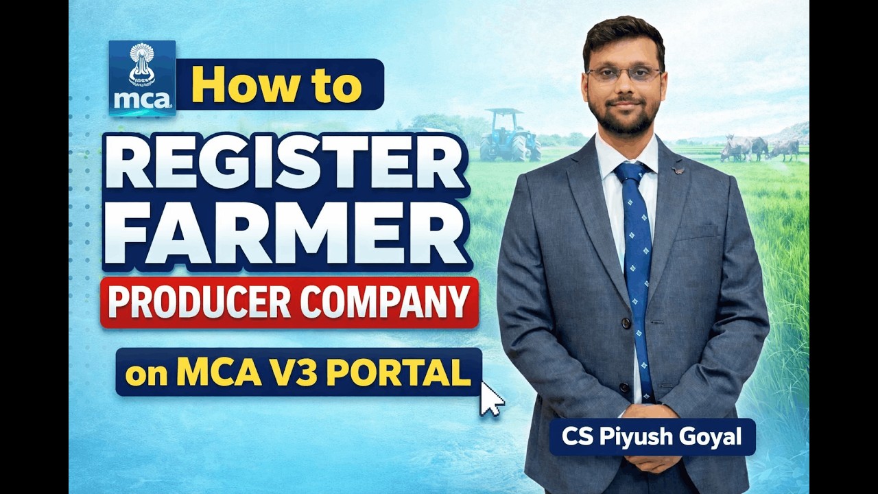 How to Register Farmer Producer Company on MCA V3 Portal I Process & Live Spice form filing Part-1