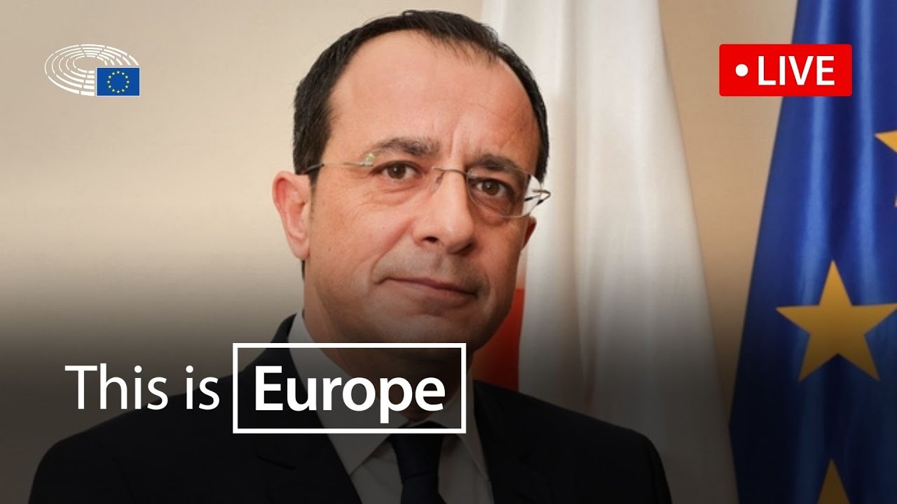 President of Cyprus Nikos Christodoulides addresses the European Parliament