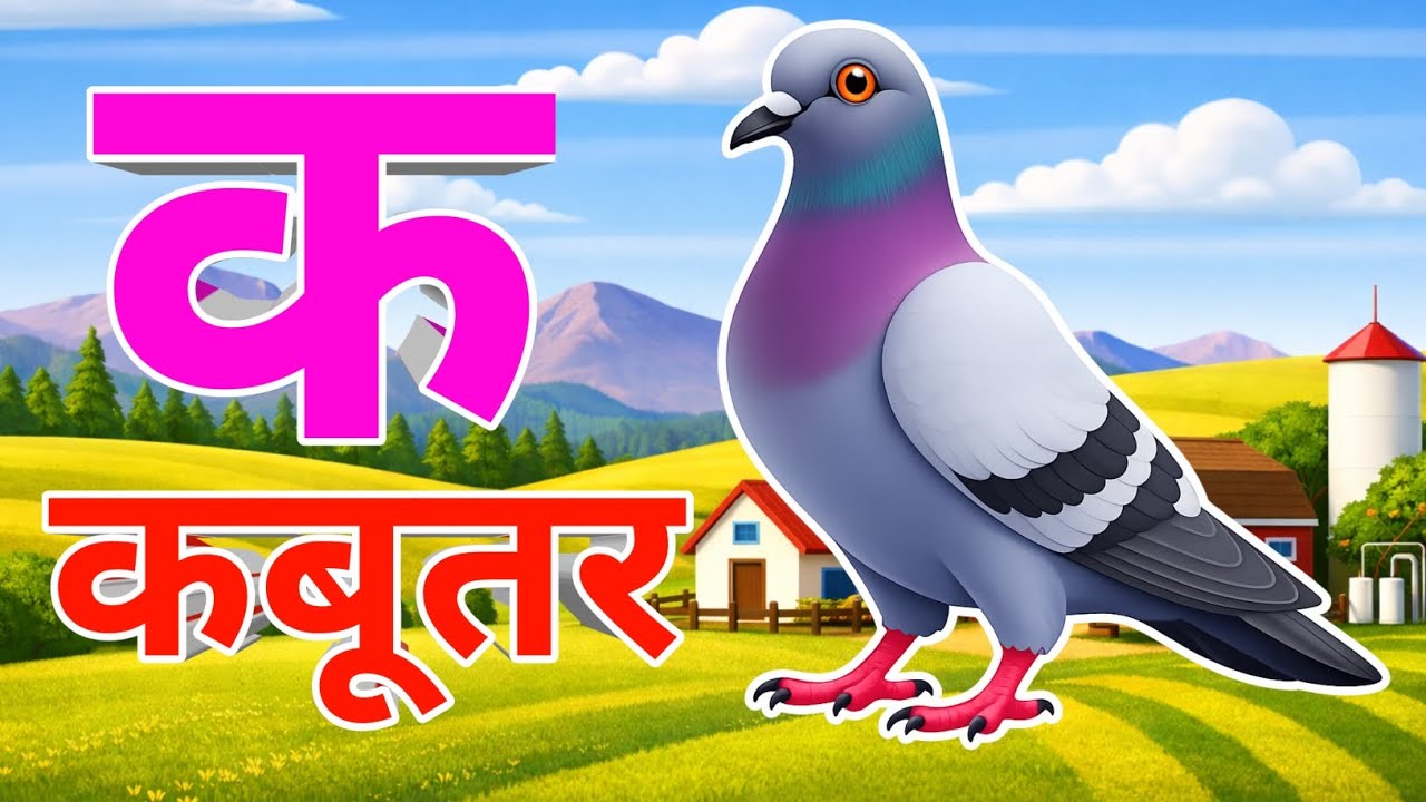 क कबूतर 🕊️ | Kids Learning Alphabet | 3D Cartoon Hindi | ABC Hindi Rhymes