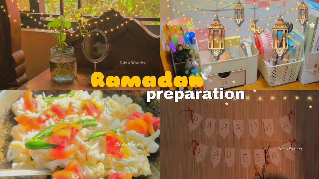 Ramadan preparation vlog ˚˖𓍢ִ໋🌙˚ | Room decoration, desk arrangement, room cleaning and much more 🌷🌙