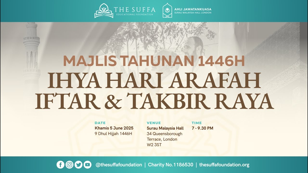 Majlis Ihya Arafah 1446H – Yasin, Tahlil, Selawat & Iftar Raya | LIVE from London