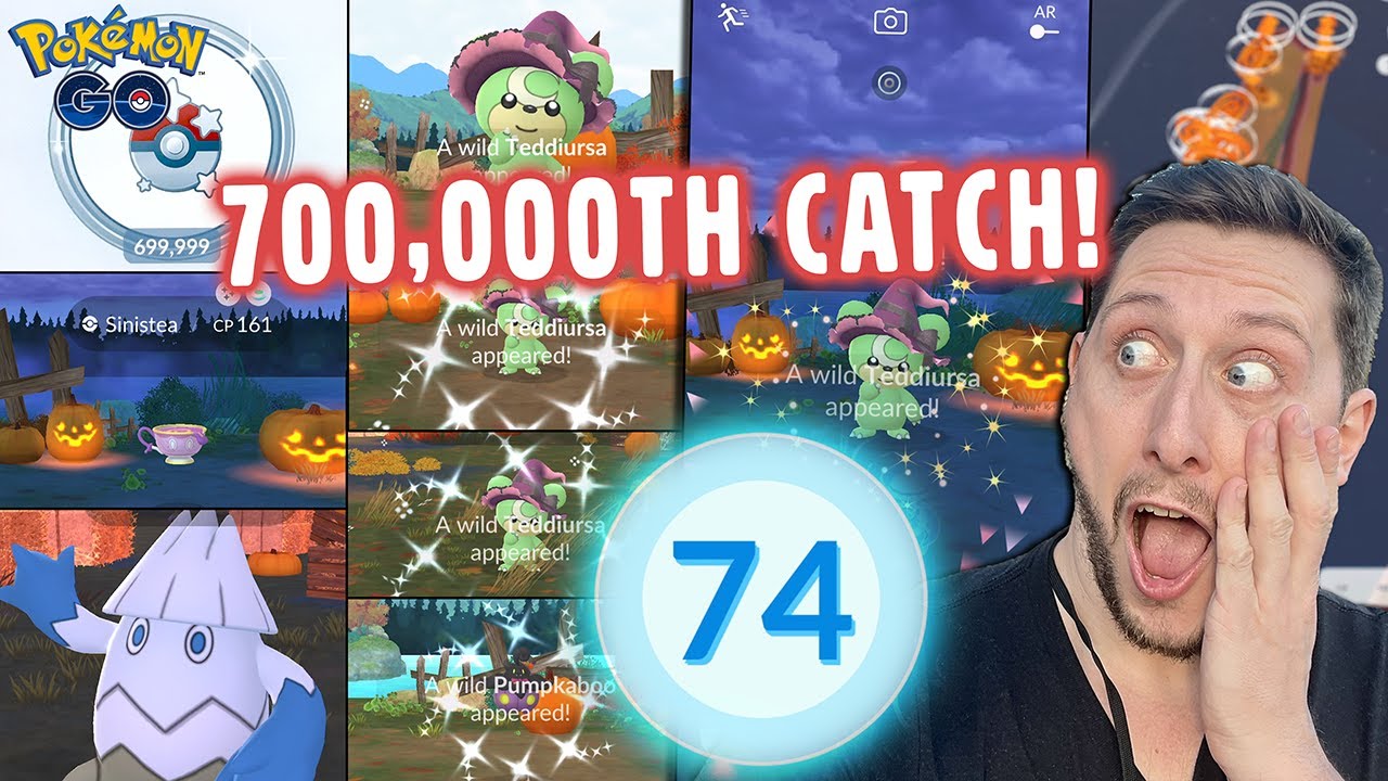 I BROKE Level 74! SO Many HALLOWEEN Part 2 Shiny Pokemon AND My 700,000th CATCH (Pokemon GO)