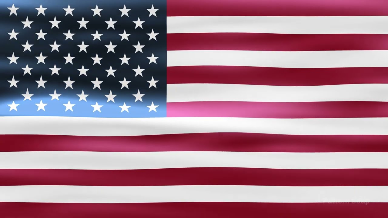 American Flag Shining and Waving 🇺🇸 | Ambient Animation