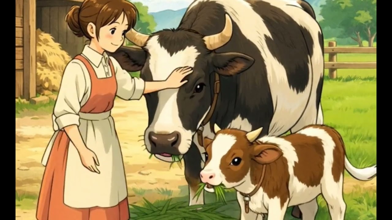 “Ghibli-Inspired Village Life 🌸 | A Girl, Her Cat, Cow & Peaceful Days”. @LalaGhibli00 @ASMR @aitool