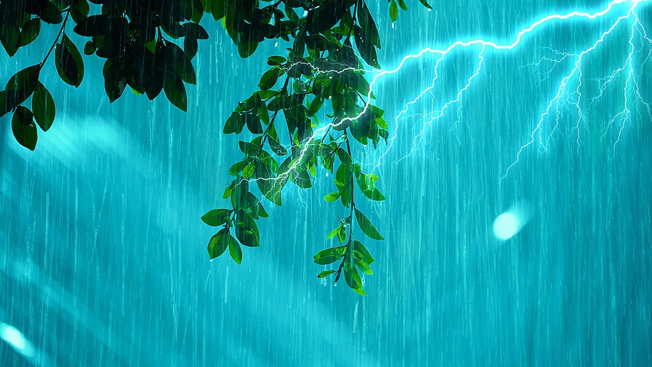 Sueño Profundo con Sonidos de Lluvia en Techo de Metal y Truenos en la Selva por la Noche